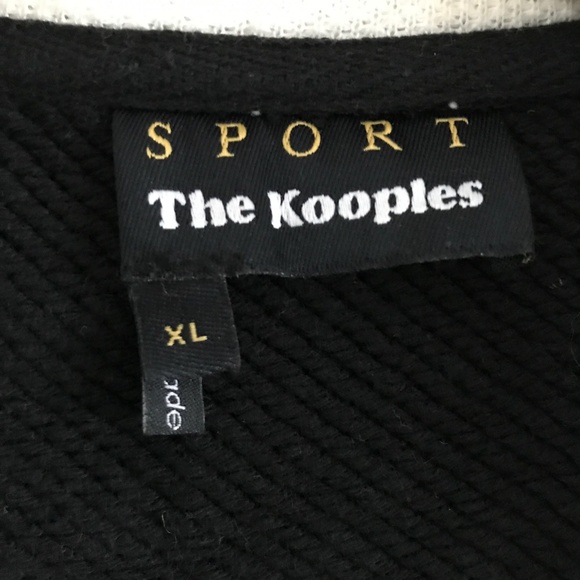 The Kooples SPORT Black Jacket Snap Button Zip Hood Mens XL - Picture 4 of 12